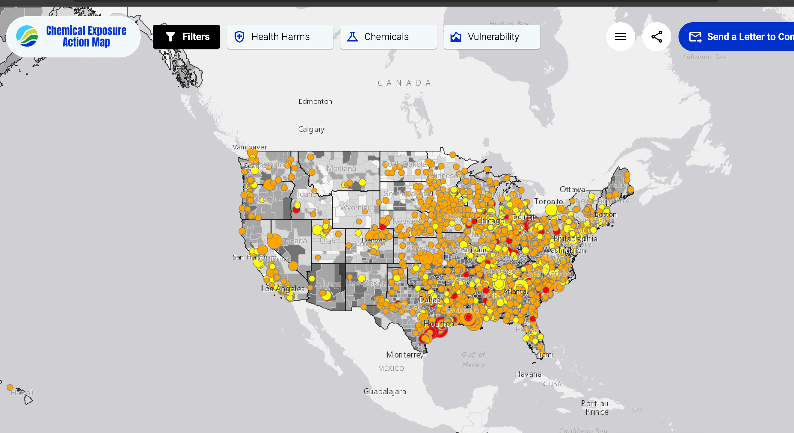 Chemical Action Map