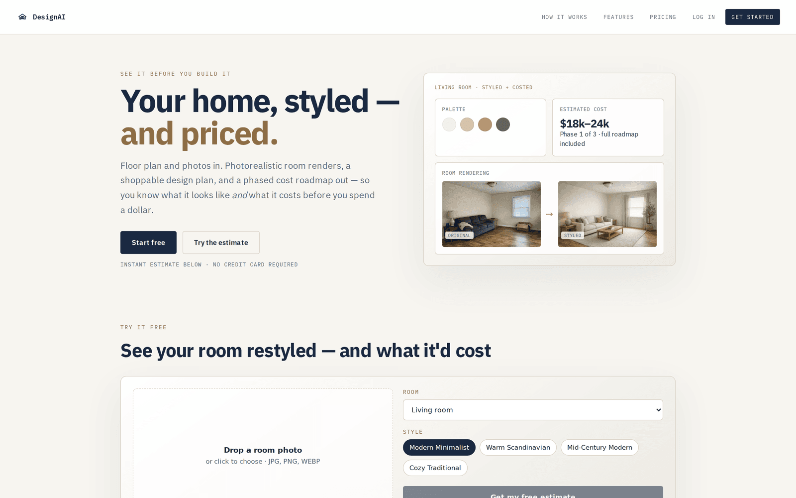 DesignAI — live homepage as captured for this edition
