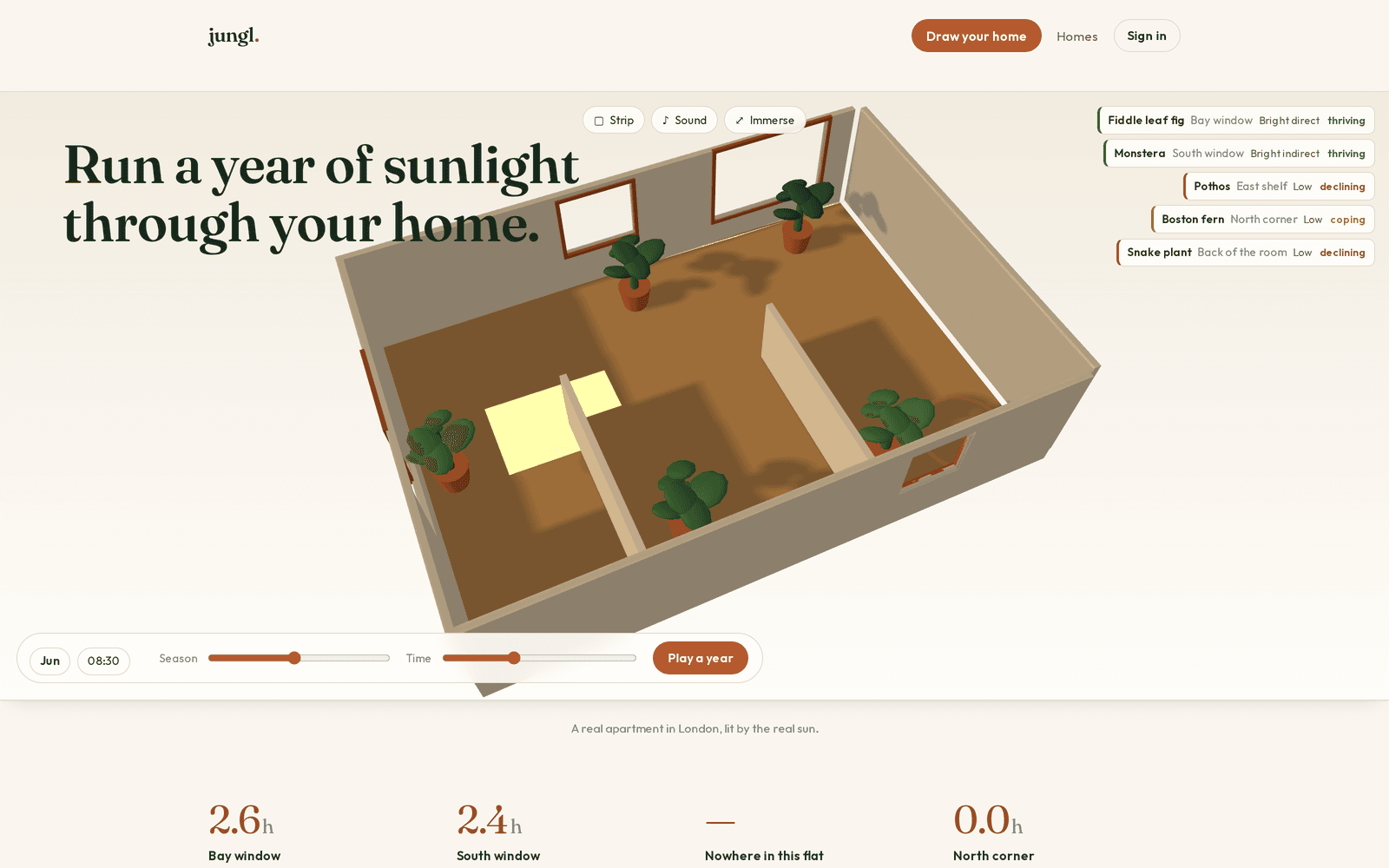 jungl — live homepage as captured for this edition