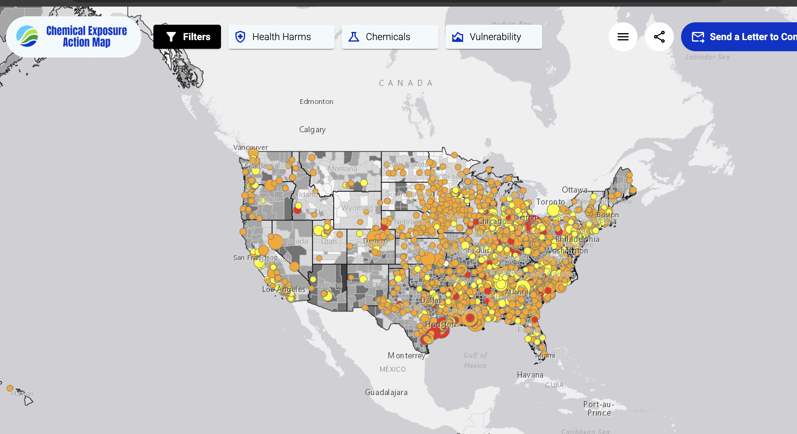 Epa Risk Map Chemical Action Map | Starfish Engineering